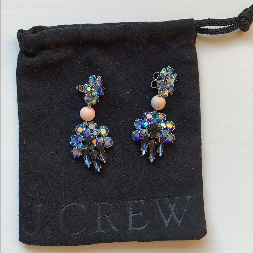 Brand new J Crew blue Chrystal earnings